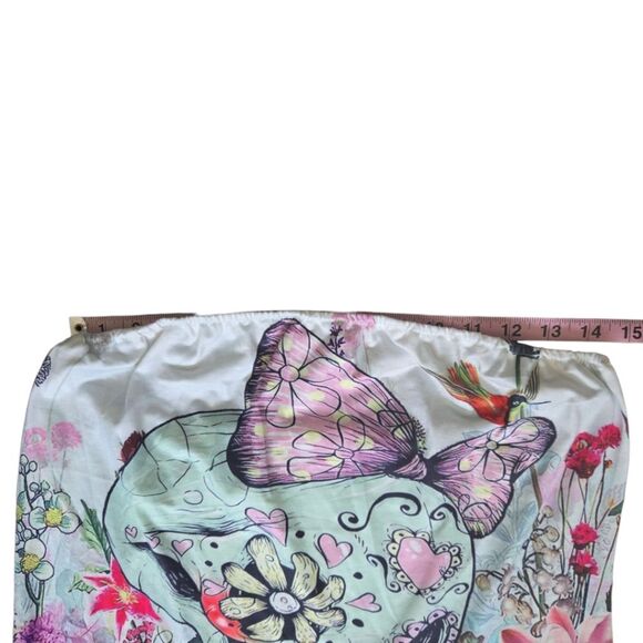 Funky Colorful Floral Strapless Dress - 3x - Picture 6 of 9